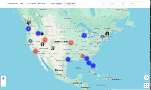 Build Then Bless Impact Map of United States 
